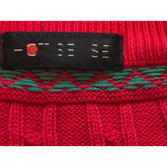 Vintage V-Neck Vest Sweater~Geometric Sleeveless Pullover L - Picture 11 of 11